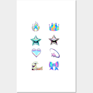 Holographic Emoji Pack Posters and Art